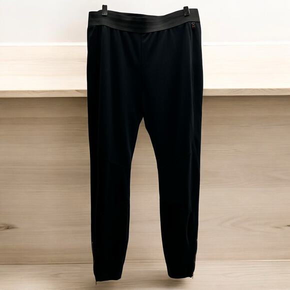 Ted Baker Black Ankle Zip Skinny Pant Size 5 Tailored Stretch Knit Pull On - Picture 1 of 13